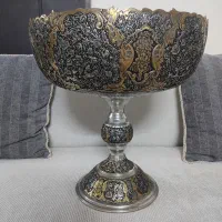 کاسه پایه دار قلمزنی