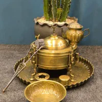 منقل برنجی ست کامل با تخفیف ویژه