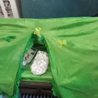 گهواره قدیمی نو کار نشده رنگ قهوه ای سوخته