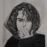 طراحی چهره با تکنیک سیاه قلم