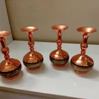 گلدون شلغمی مس خاتم