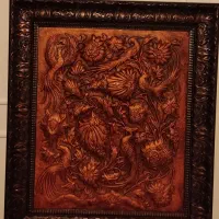 تابلو گل و مرغ سنگ مصنوعی طرح مس