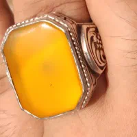 انگشتر عتیقه نایاب زجاجی یمن ۴۰گرم