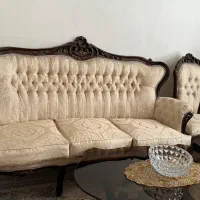 فروش مبل استیل 9 نفره به همراه بوفه