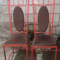 صندلی فلزی دوعدد بهمراه