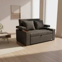 مبل تختخواب شو اورنگ مدل ریلی دسته دوبل 2 نفره