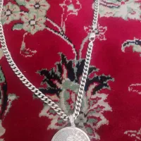 زنجیر نقره با پلاک ب وزن 129گرم