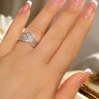 انگشتر نقره نگین دار حلقه ای
