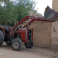 خاکبرداری بارگیری نخاله با تراکتور بیلی