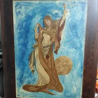 تابلوی معرق تمام چوب