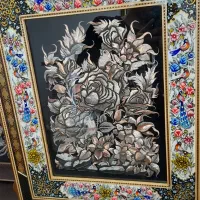 تابلو قلمزنی خاتم و نقاشی.جهیزیه.کادوئی. دکوراسیون|صنایع دستی و سایر لوازم تزئینی|اصفهان, پروین|دیوار