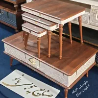 فندقی کرمی جلومبلی عسلی بسیار زیبا کد 200 ضدخش|مبلمان خانگی و میز عسلی|قم, قلعه کامکار|دیوار