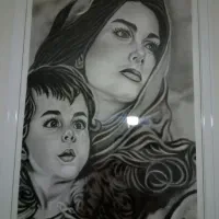 قاب عکس سیاه قلم