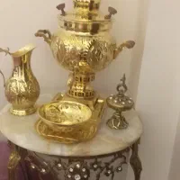 سماور با سرویسش و میز برونزی نو نو هس