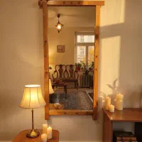 آینه دیواری چوبی