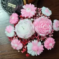 باکس گل شمعی جاودان هدیه روز زن مادر کادویی