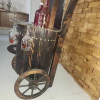 مینی بار چوبی چرخ دار نو نو|بوفه، ویترین، کنسول|سمنان, |دیوار