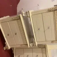 تخت خواب دو نفره با تشک در حد نو