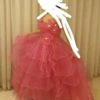 لباس مجلسی پرنسسی صورتی