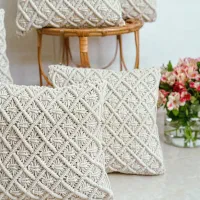 کوسن رومیزی دیوارکوب مکرومه