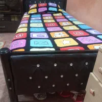 تخت یکنفره چرم شیک درحد نو|تخت و سرویس خواب|اهواز, سپیدار|دیوار