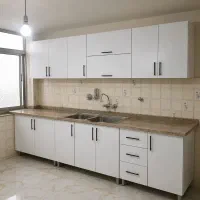 کابینت آماده ۶متری فلز درب چوب