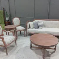 مبل نیو کلاسیک مدل کاجی ۷نفره با میز|مبلمان خانگی و میز عسلی|شاندیز, |دیوار
