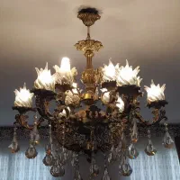 دو رشته لوستر برنج ۶ شاخه ۱۲ شعله