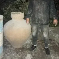 کوزه عتیقه چند صد ساله زیر خاکی