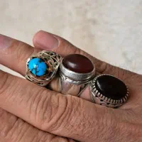 انگشتر فیروزه و عقیق