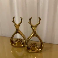 جا شمعی طرح گوزن طلایی