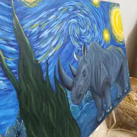 تابلو کرگدن|تابلو، نقاشی، عکس|قوچان, |دیوار