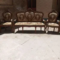 مبل سلطنتی هفت نفره با چوب راش جنگلی