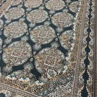 فرش فرهنگیان/۲تخته فرش۹متری سورمه ای عظیم زاده