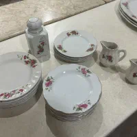 سرویس میوه خوری گل سرخ