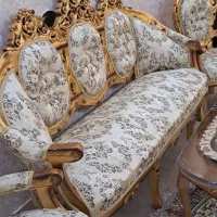 فروش فوری مبل ۹ نفره سلطنتی کاملا سالم و تمیز|مبلمان خانگی و میز عسلی|جم, |دیوار