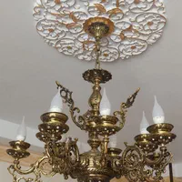 یک عدد لوستر برنزی ۱۰شاخه ، مجزا ، ۱۰شعله