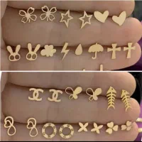 گوشواره میخی طلا از نیم گرم