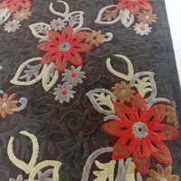 قالیچه طرح مخملی گل برجسته ۶ متری