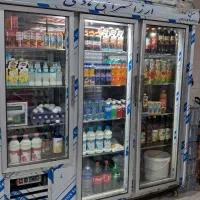 یخچال ویترینی استیل سفارشی کار شده ۲عدد
