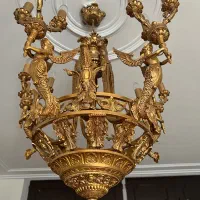 لوستر ۱۵شعله برنز ابکاری