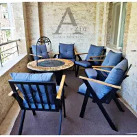 صندلی باغی مدرن میز آتشدان