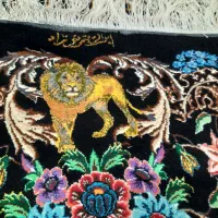 زرچارک تمام ابریشم دستباف قم|تابلو فرش|قم, نیروگاه|دیوار