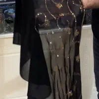 شال حریر جت بلک