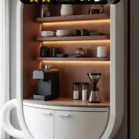 ساخت انواع کافی بار کتابخانه و‌دکوری|بوفه، ویترین، کنسول|شیراز, فرگاز|دیوار