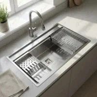 سینک استیل باکسی دست‌ساز کمتال مدل F104