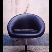 صندلی گرد جکدار و میز استیل