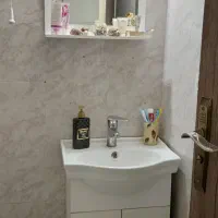 روشویی کابینت دار با شیر اهرمی و آینه