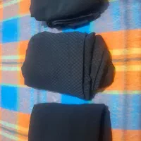 3قواره چادردوخته شده مشکی.کرپ. شرمند. طرح دار