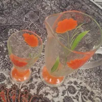 دودست پارچ و لیوان در حد نو